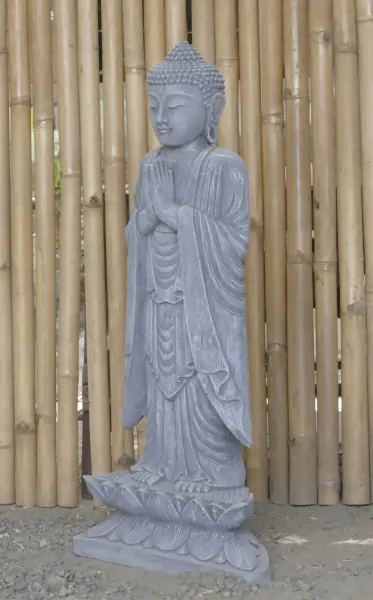 Product image 6 of the product “Jagan - Standing Buddha, Namaskara, 82cm H | cast stone ”